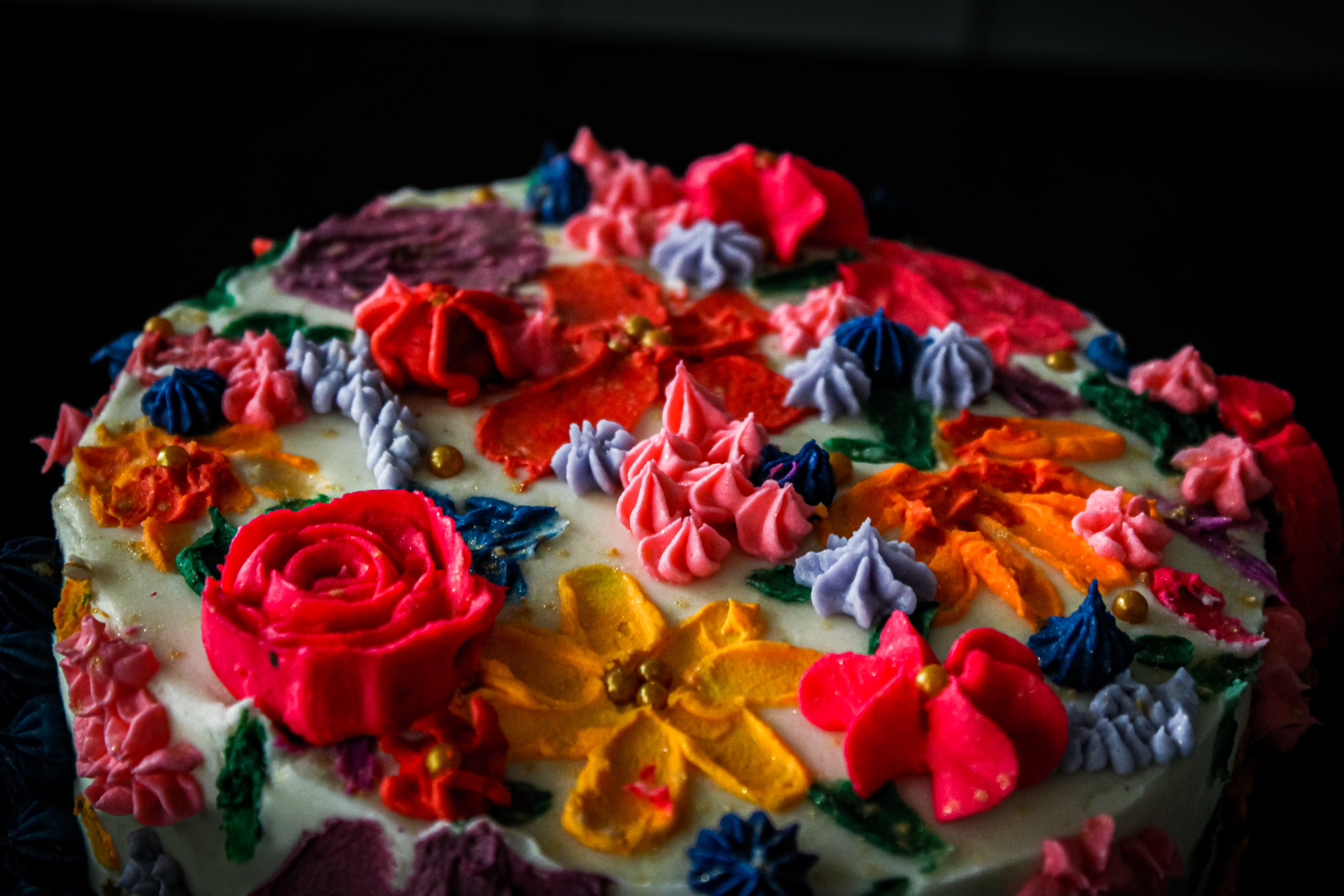 Original Palette Knife Floral Cake